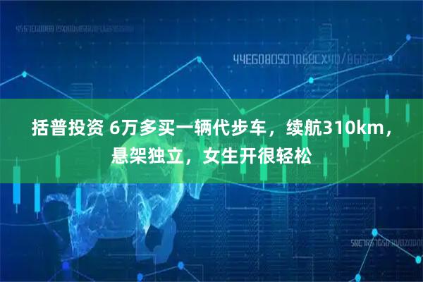 括普投资 6万多买一辆代步车，续航310km，悬架独立，女生开很轻松