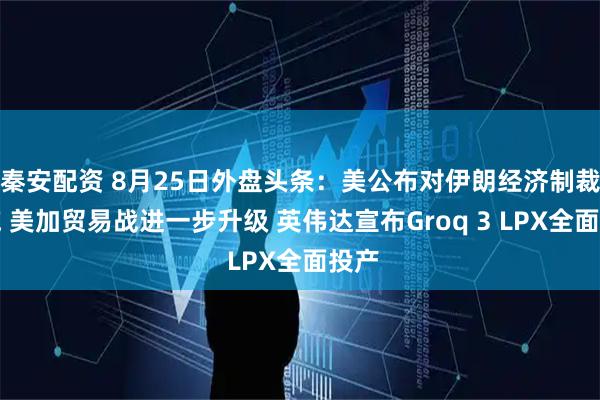 秦安配资 8月25日外盘头条:美公布对伊朗经济制裁措施 美加贸易战进一步升级 英伟达宣布Groq 3 LPX全面投产